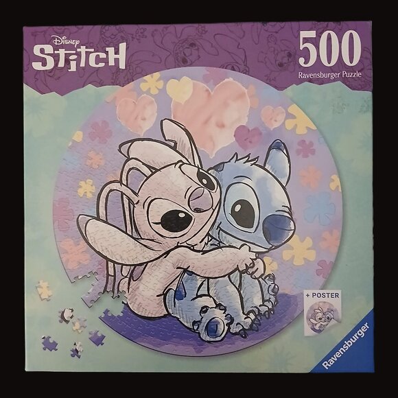 Ravensburger Disney Stitch Round Jigsaw Puzzle, 500 Pieces - Picture 1 of 3